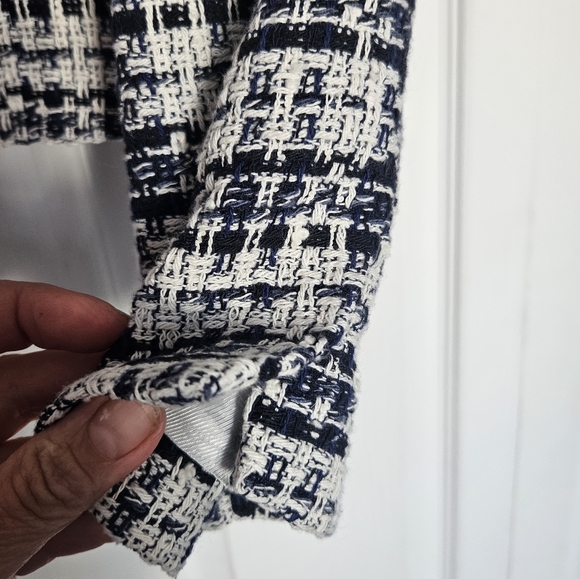 NWT ZARA TEXTURED DOUBLE-BREASTED BLAZER CROPPED XS - Picture 4 of 7